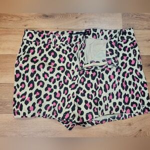 New York & Co, size 14 pink cheta print shorts